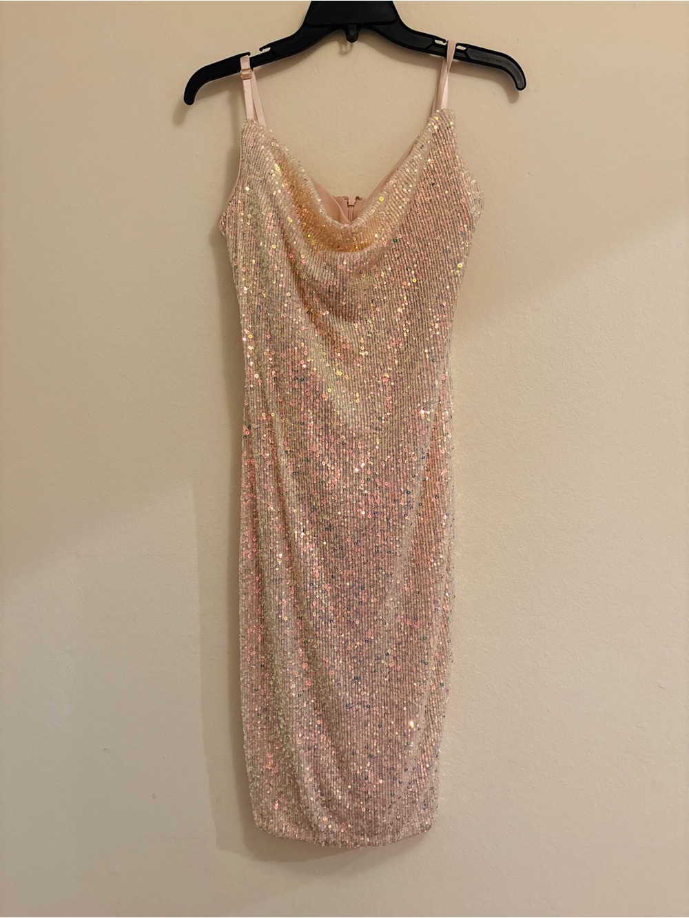 Guess Sequin Cowl Neck Dress